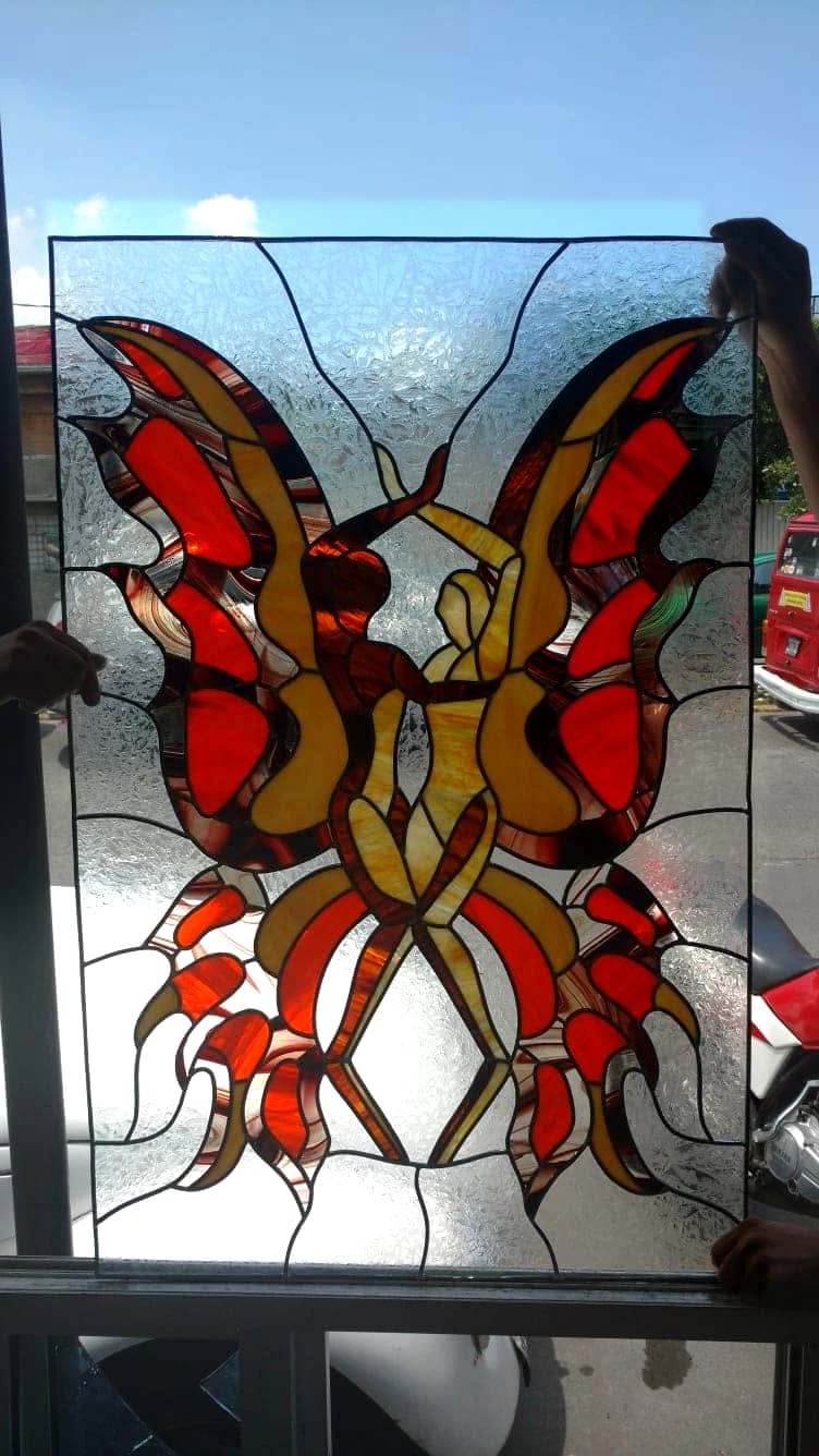 Vitral de una mariposa