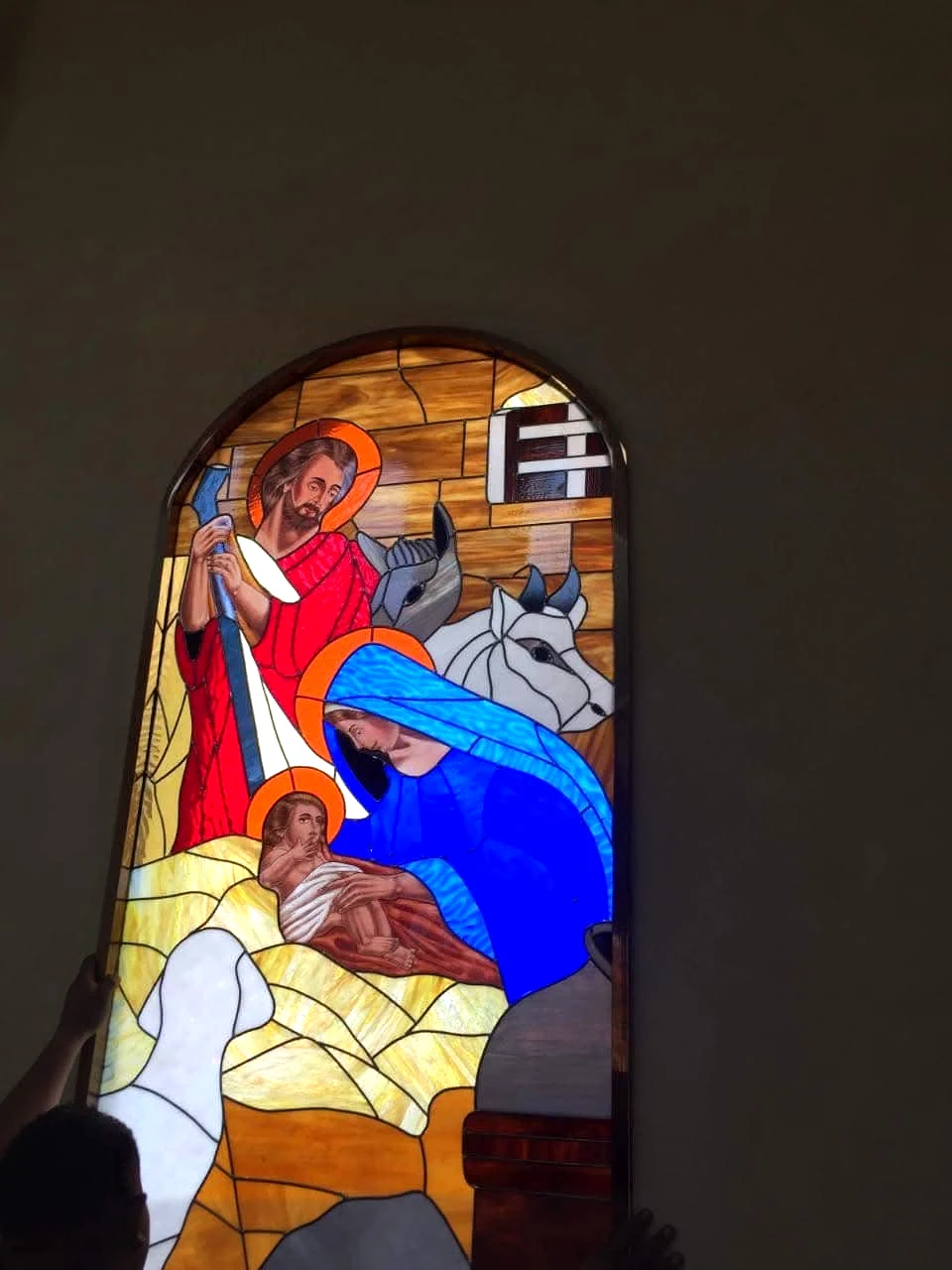Vitral del nacimiento de Jesús